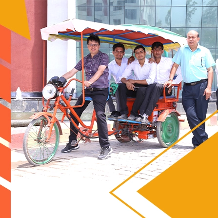 Innovations at TMU: Students Build Affordable e-Rickshaw | TMU images