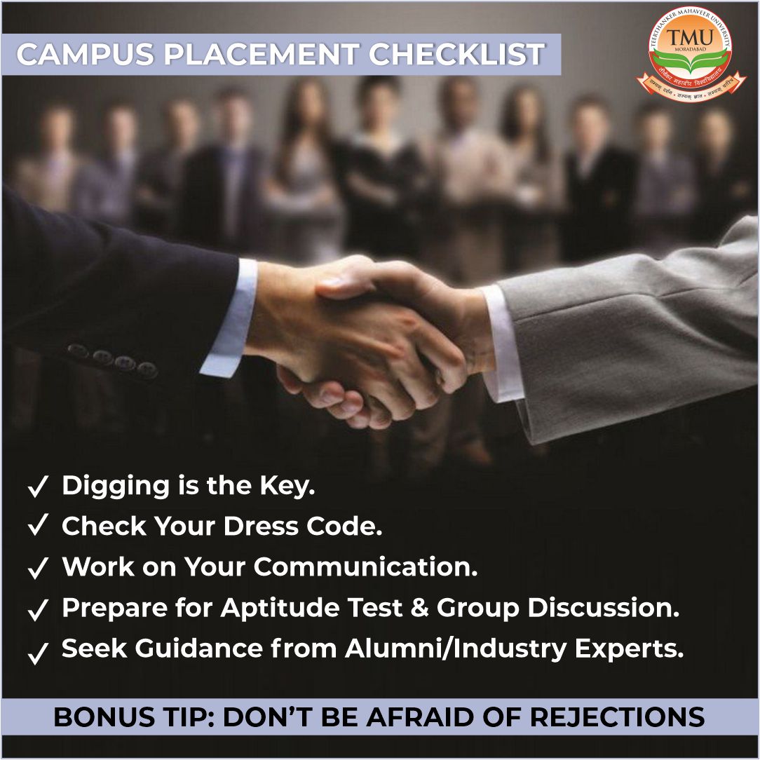 campus placement checklist