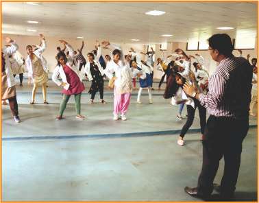 TMU dental college students doing yoga