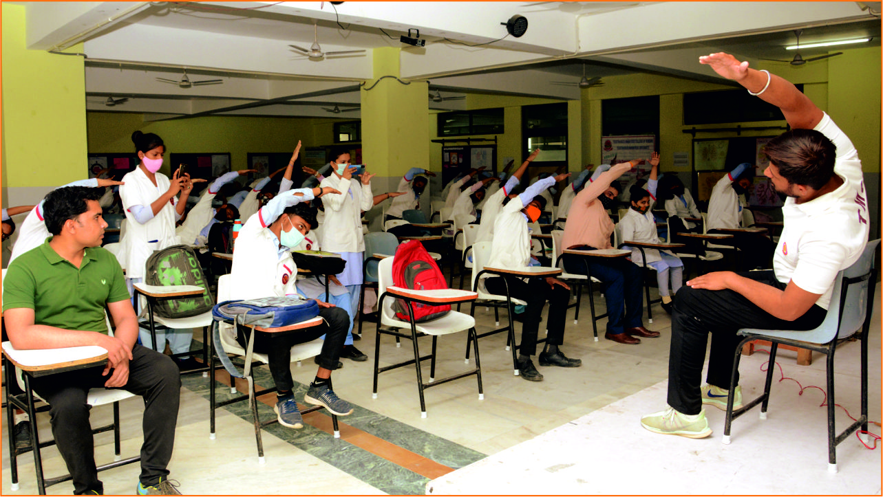 TMU college of nursing students palying indoor game