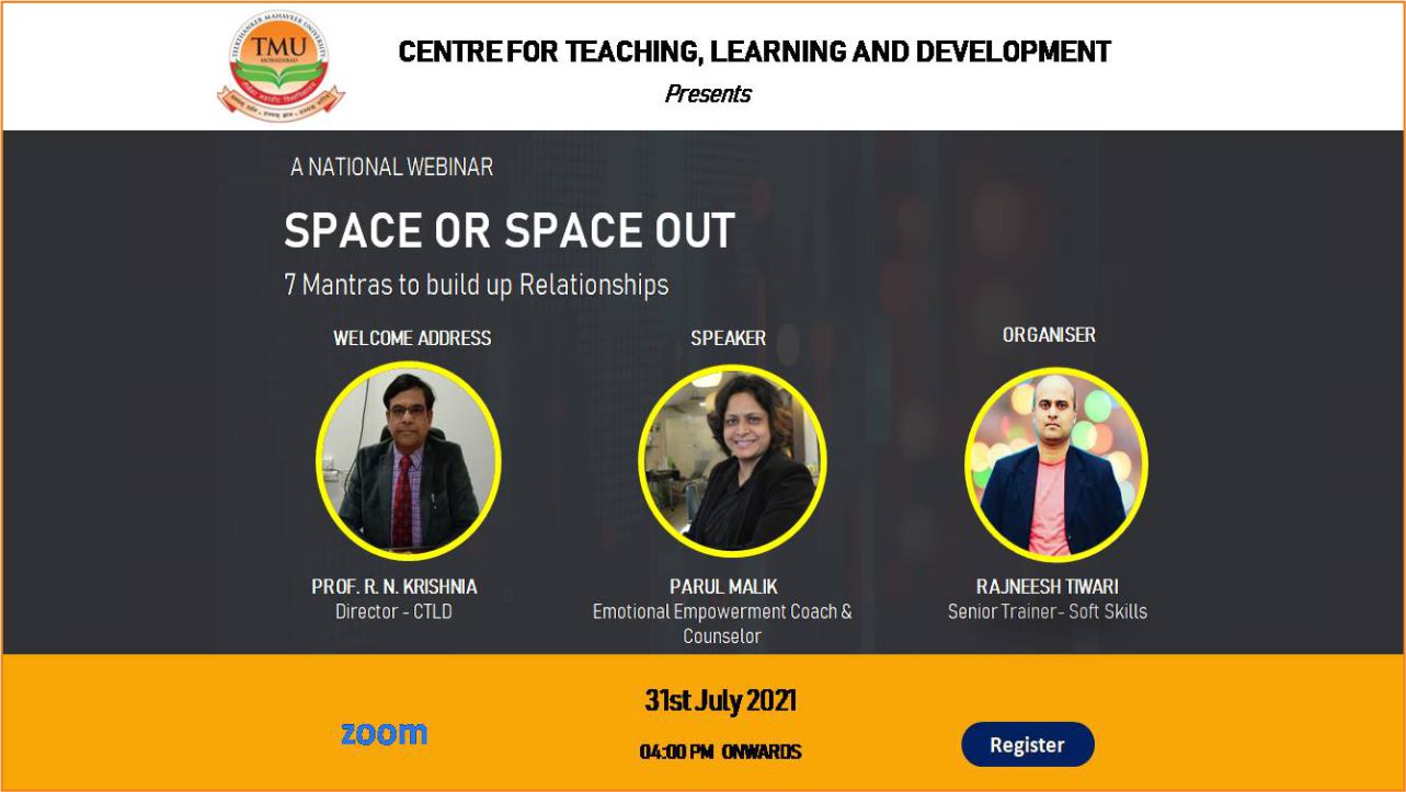 National Webinar on “Space or Space Out”