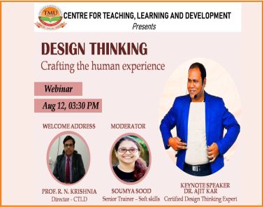 National Webinar on ???Design Thinking??? on 12th August 2021.