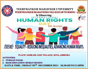 Human Rights Day Celebration by NSS Wing, TMU
