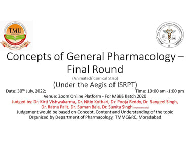 Concept of General Pharmacology