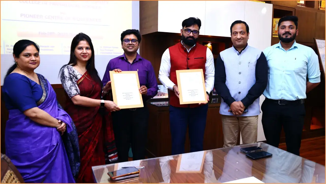 MoU signed between TMU and Pioneer Centre of Biosciences | TMU News