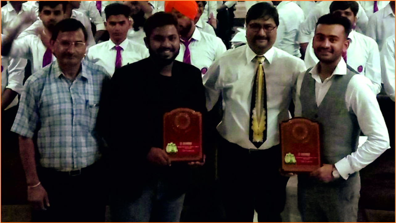 TMU students receiving awards