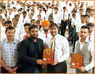 TMU students receiving awards